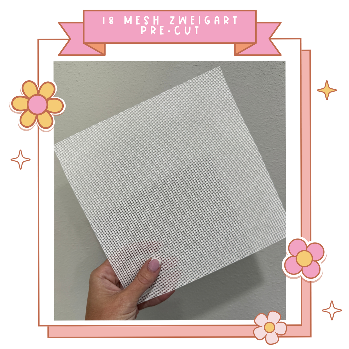 Blank Precut Needlepoint Canvas — Zweigart Mono Deluxe 18 Mesh 5 Pack