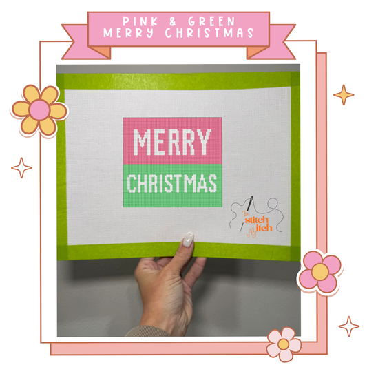 Pink and Green Merry Christmas