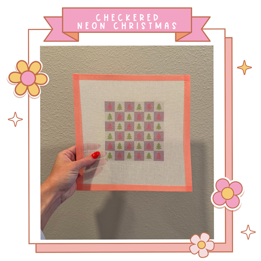 Checkered Neon Christmas
